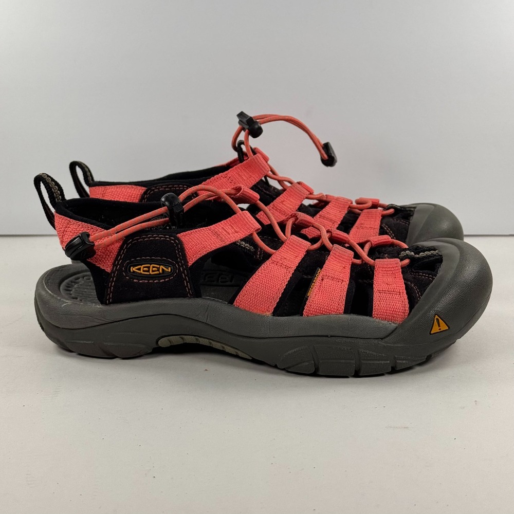Keen Newport H2 Waterproof Hiking Sandals Coral Pink Black Womens 6.5 Outdoor